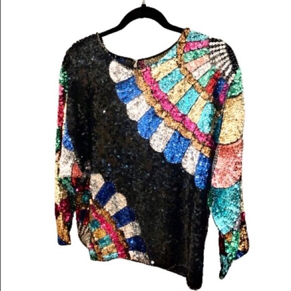 Sz M, hand sewn, sequence party deluxe! - Picture 1 of 10